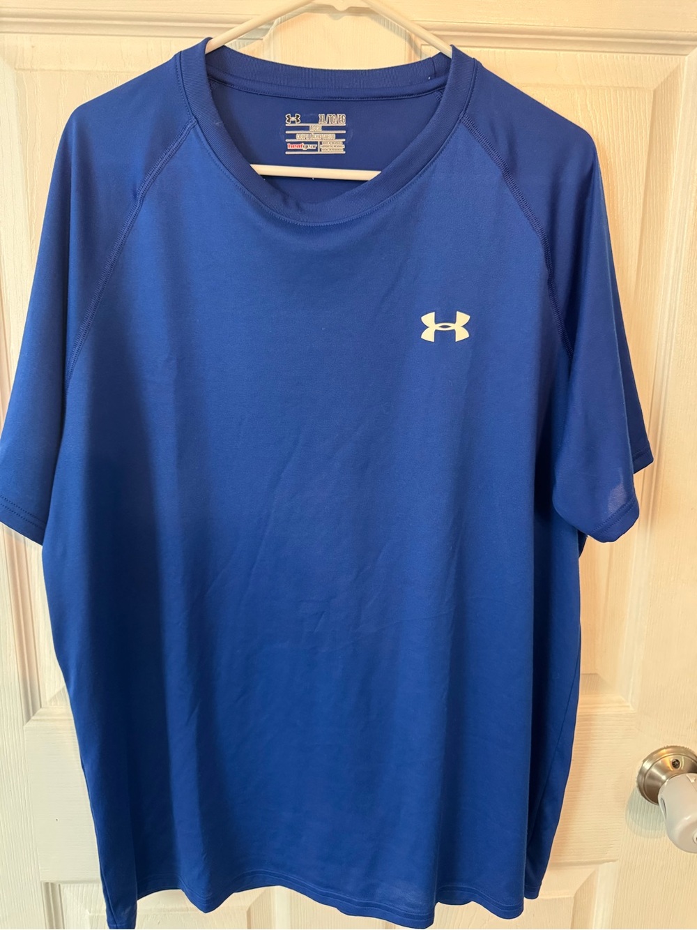 Like new-Under Armour Men's Short Sleeve Performance Tee-Royal Blue w/White Logo